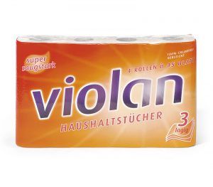 Fripa violan® Tissue-Haushaltstücher, 3-lagig