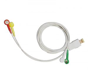 4-adriges Langzeit-EKG-Komplettkabel mit Druckknopf für Schiller