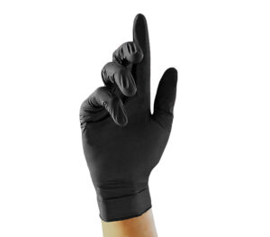 Unigloves Select Black Latex-Untersuchungshandschuhe (Anwendungsbeispiel)
