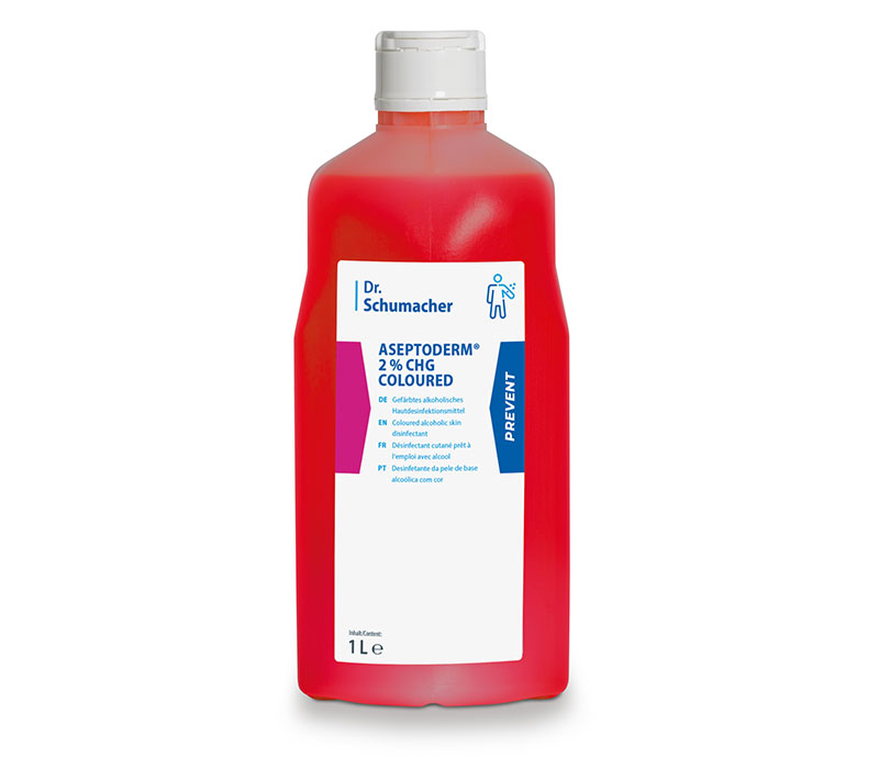 Dr. Schumacher Aseptoderm G Hautdesinfektion, gefärbt (1 Liter) Dr. Schumacher Aseptoderm G Hautdesinfektion, gefärbt (1 Liter)