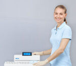 Melag Arbeitstische für MELAseal Siegelgeräte 300 / Pro (Anwendungsbeispiel MELAseal 300 mit Arbeitstisch comfort )