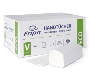 Fripa Eco Falthandtücher, V-Falz, 2-lagig