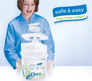 Schülke wipes safe & easy Feuchttuch-Spendersystem (Anwendungsbeispiel)