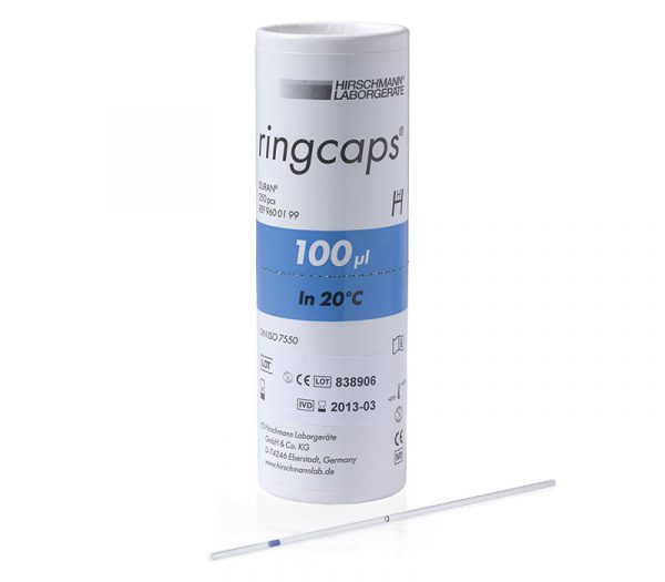 Hirschmann ringcaps® Einmal-Mikropipetten mit Ringmarke