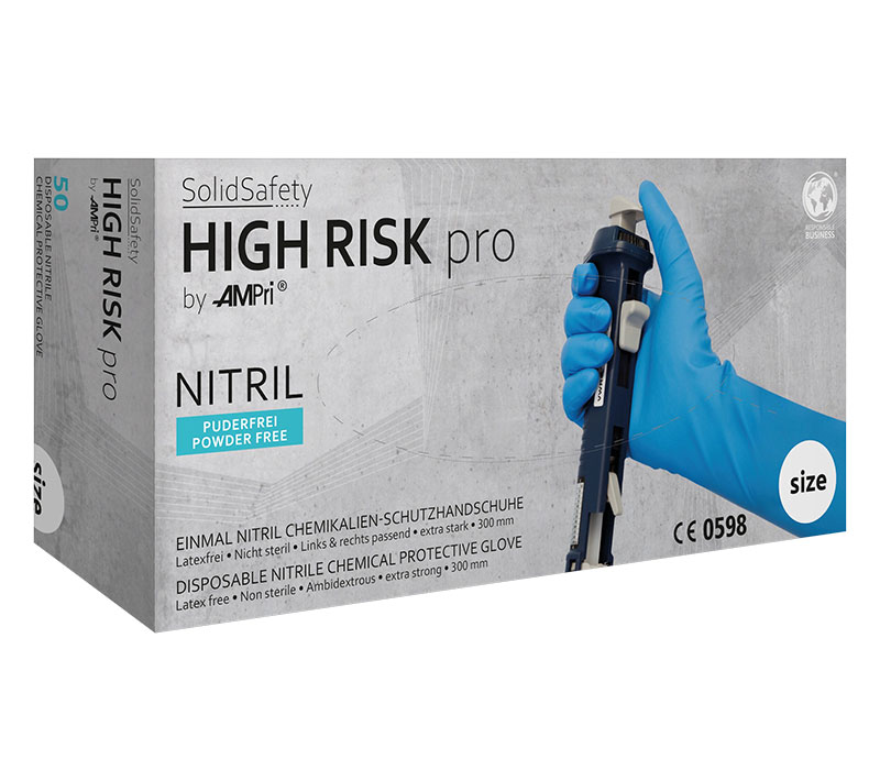 AMPri Solid Safety High Risk Pro Nitril-Chemikalienhandschuhe AMPri Solid Safety High Risk Pro Nitril-Chemikalienhandschuhe
