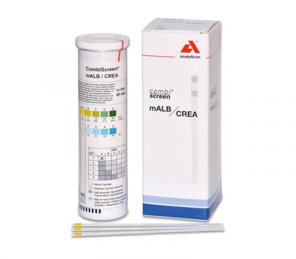 analyticon CombiScreen® mALB/CREA Urin-Teststreifen