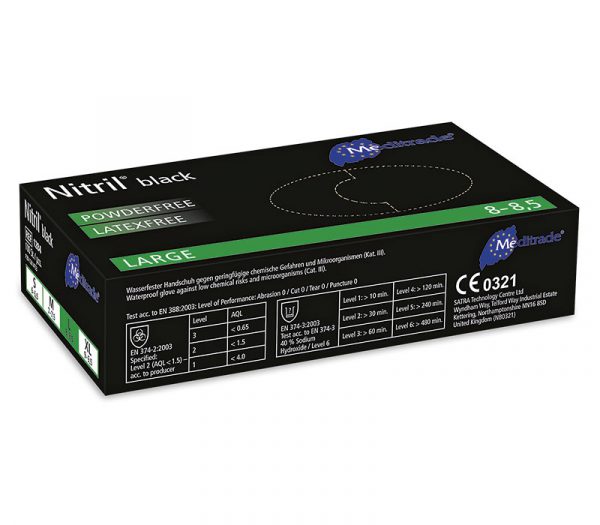Meditrade Nitril® black Untersuchungshandschuhe