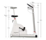 ergoline ergoselect 1 Sitz-Ergometer – Abmessungen (Seitenansicht)