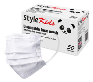 AMPri Style Mundschutz für Kinder Typ II mit Gummiband – weiß