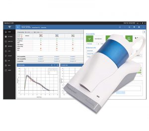 Vitalograph Pneumotrac PC-Spirometer – Ansicht mit Spirotrac PC-Software