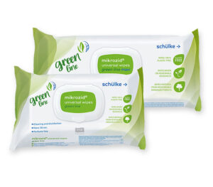 Schülke mikrozid universal wipes green line Desinfektionstücher