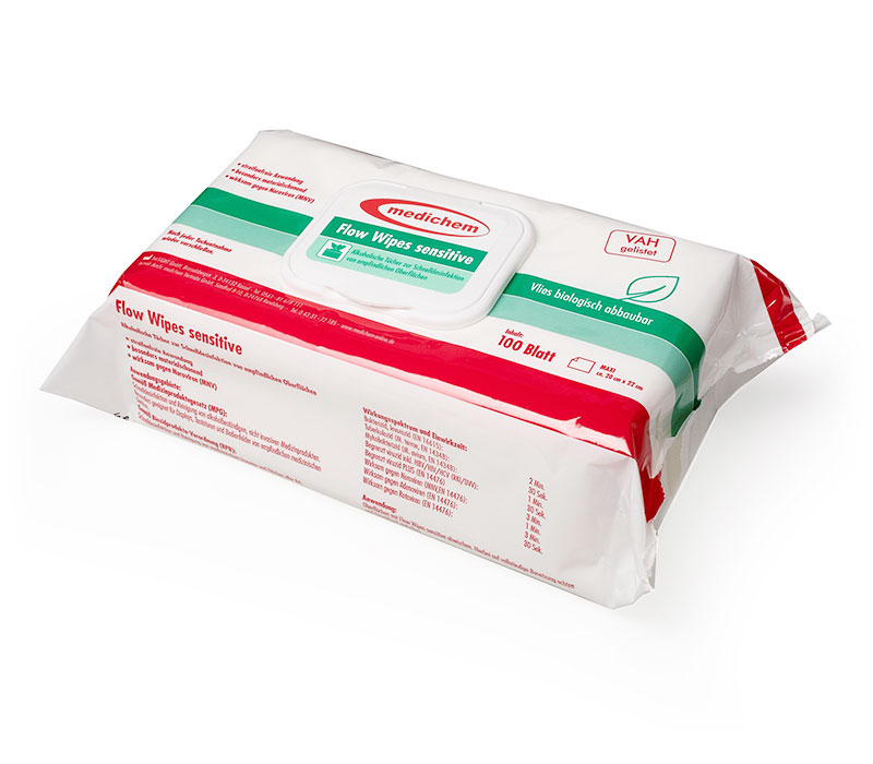 Medichem Flow Wipes sensitive Desinfektionstücher (100er-Pack) Medichem Flow Wipes sensitive Desinfektionstücher (100er-Pack)