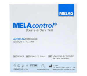 Melag MELAcontrol Bowie & Dick Einmaltest zur Überwachung von Dampfsterilisatoren