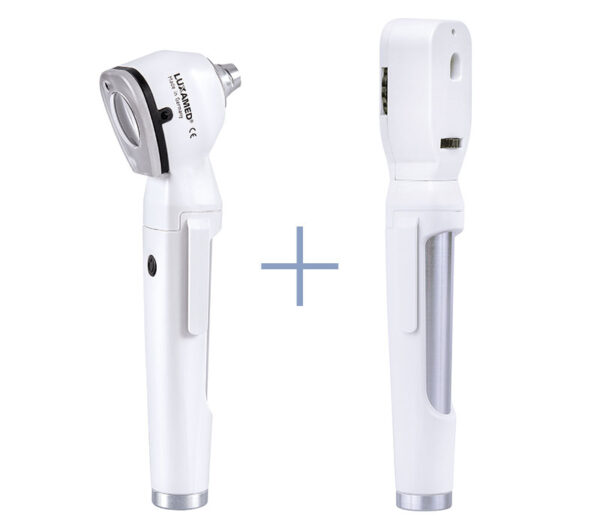 Luxamed LuxaScope Diagnostik-Set - Otoskop & Ophthalmoskop 2,5 V mit Batteriegriffen – weiß