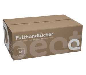 Falthandtücher, V-Falz, 2-lagig, hochweiß 25 x 23 cm (3.200er-Pack)