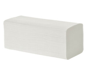 Falthandtücher, V-Falz, 2-lagig, hochweiß 25 x 23 cm (3.200er-Pack)
