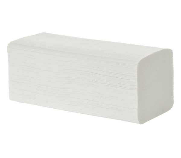 Falthandtücher, V-Falz, 2-lagig, hochweiß 25 x 23 cm (3.200er-Pack)