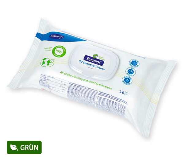Bacillol 30 Sensitive Green Tissues Desinfektionstücher