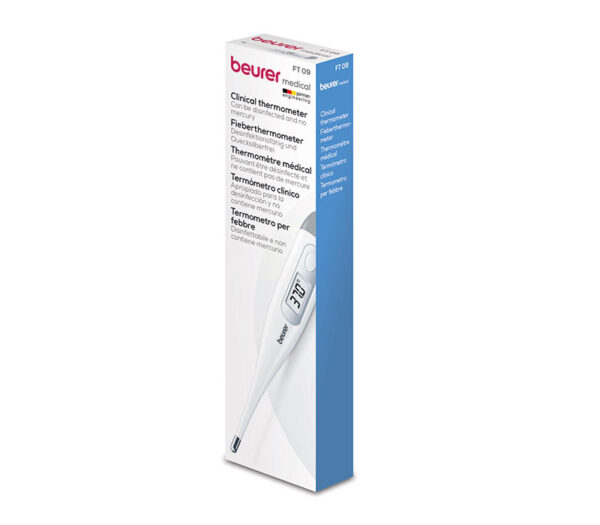 beurer FT 09 White Digitales Fieberthermometer – Verpackung
