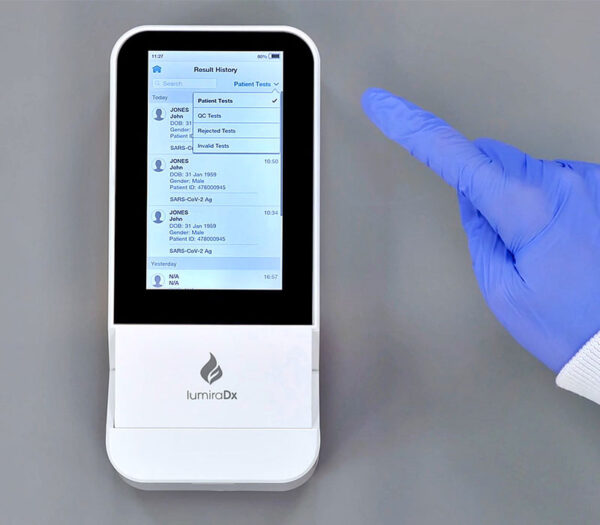Roche LumiraDx Platform Multiparameter-Analysesystem – Ergebnishistorie (Anwendungsbeispiel)