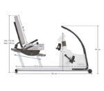 ergoline ergoselect 600 Sitz-Ergometer – Abmessungen (Seitenansicht)