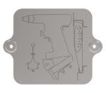 DePuy Synthes UNIUM Wasch- und Sterilisationskörbe und Deckel, Schema für Korb 1/2 - für ein UNIUM Stichsägen-Handstück