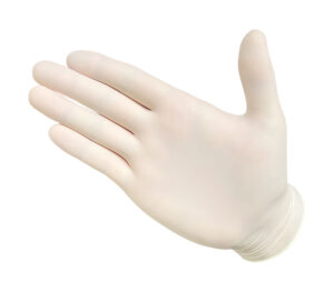 Lohmann & Rauscher Sentina Ivory Latex Untersuchungshandschuhe (Anwendungsbeispiel)