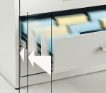 mauser client cardy Karteischrank (Anwendungsbeispiel Selbsteinzug mit Dämpfung)