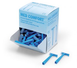 Med-Comfort Einmal-Rasierer blau