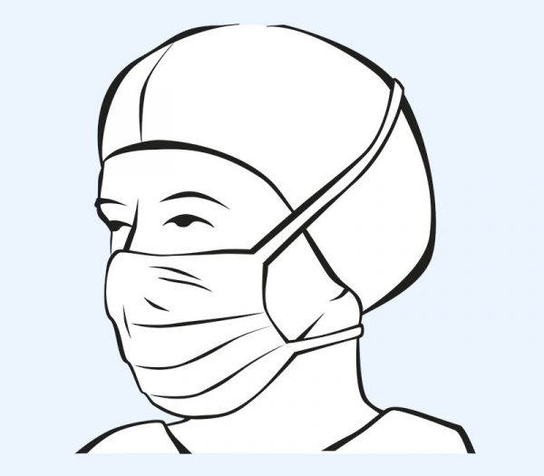 Hartmann Foliodress® mask Comfort Special OP-Masken für empfindliche Haut (Anwendungsbeispiel)