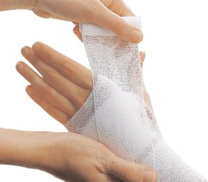 Lohmann & Rauscher Mollelast® Elastische Fixierbinden (Anwendungsbeispiel)