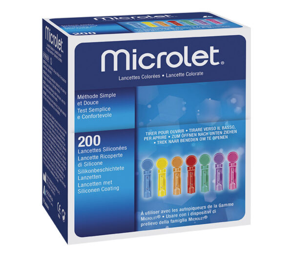 Ascensia Microlet Einmal-Lanzette, bunt