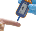 EKF Lactate Scout Sport Lactat-Messgerät (Anwendungsbeispiel Blutentnahme)