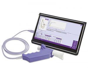 ndd Easy on-PC PC-Spirometer (Anwendungsbeispiel mit Laptop)