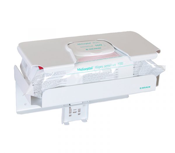 B.Braun Wandhalterung Flowpack für Meliseptol® Wipes sensitive (Anwendungsbeispiel)