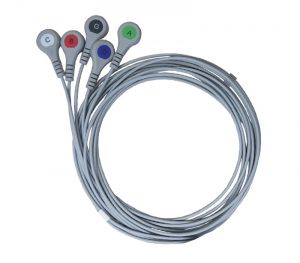 5-adriges Langzeit-EKG-Komplettkabel mit Druckknopf für viele Hersteller