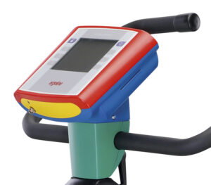 ergoline ergoselect 150 Sitz-Ergometer für Kinder und Erwachsene – Detailansicht Bedieneinheit, Ausführung bunt
