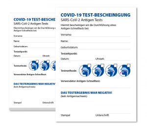 COVID-19 Test-Bescheinigung
