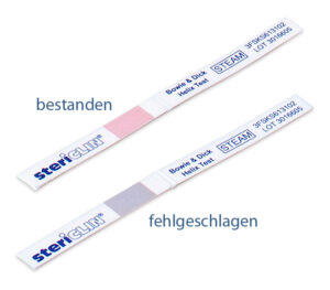 steriCLIN Bowie & Dick Helix Test – Detailansicht Testergebnis bestanden / fehlgeschlagen