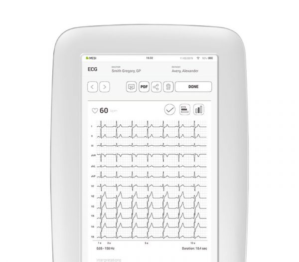 MESI mTABLET EKG Erweiterbares 12-Kanal Ruhe-EKG – EKG-App