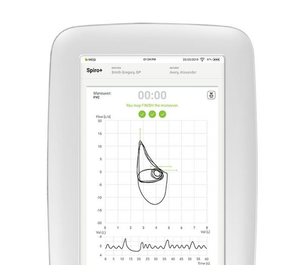 MESI Erweiterungsmodul SPIRO (Lungenfunktionsdiagnostik) für mTABLET – Spiro+ App