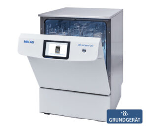 Melag MELAtherm 20 RDG activeDRY Grundgerät – halboffene Ansicht (Anwendungsbeispiel)