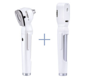Luxamed LuxaScope Diagnostik-Set - Otoskop & Ophthalmoskop 3,7 V mit Ladegriffen – weiß