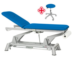 Ecopostural C5952H / C5952 2-teilige höhenverstellbare Therapieliege inkl. Drehhocker – Ausführung mit elektrischer Rückteilverstellung