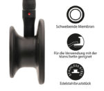 Spengler Magister II Doppelkopf-Stethoskop – Detailansicht Bruststück, Ausführung Schwarz / Schwarz