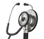 Spengler Magister II Doppelkopf-Stethoskop – Detailansicht, Ausführung Schwarz / Silber