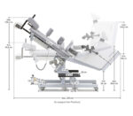 ergoline ergoselect 1200 Stressecho-Liege-Ergometer – Abmessungen (Seitenansicht)