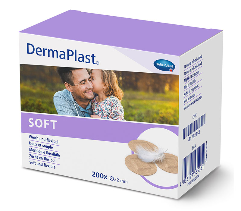 Hartmann DermaPlast Soft Wundpflaster, rund Ø 22 mm (200er-Pack) Hartmann DermaPlast Soft Wundpflaster, rund Ø 22 mm (200er-Pack)