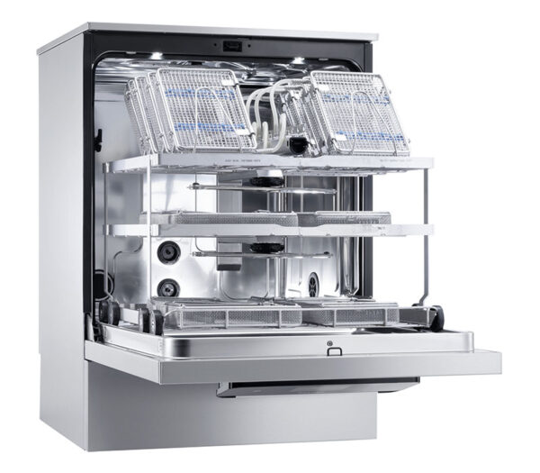 Miele PWD 8682 ExpertLine RDG – geöffnete Ansicht (Beladungsbeispiel)