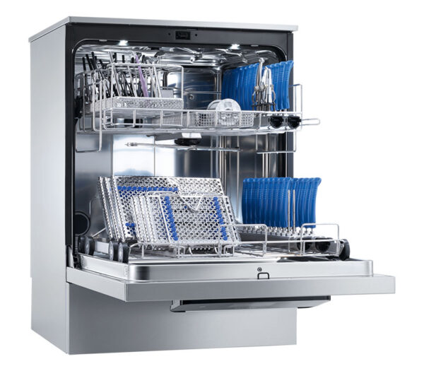 Miele PWD 8682 ExpertLine RDG – geöffnete Ansicht (Beladungsbeispiel)
